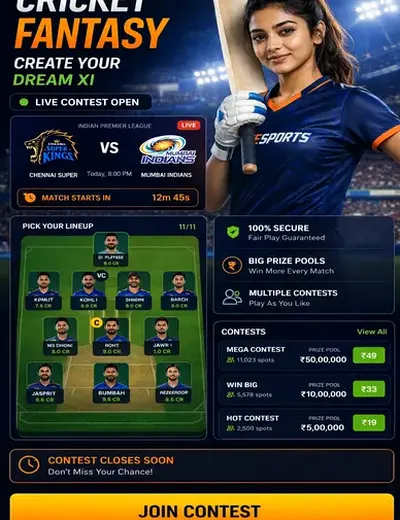 Andarbaharrealcash (andar bahar real cash) fantasy cricket & matchday visual 3